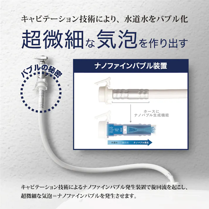 エニーシング ナノファインバブルホース 65960 工具不要 電源不要 簡単 手軽