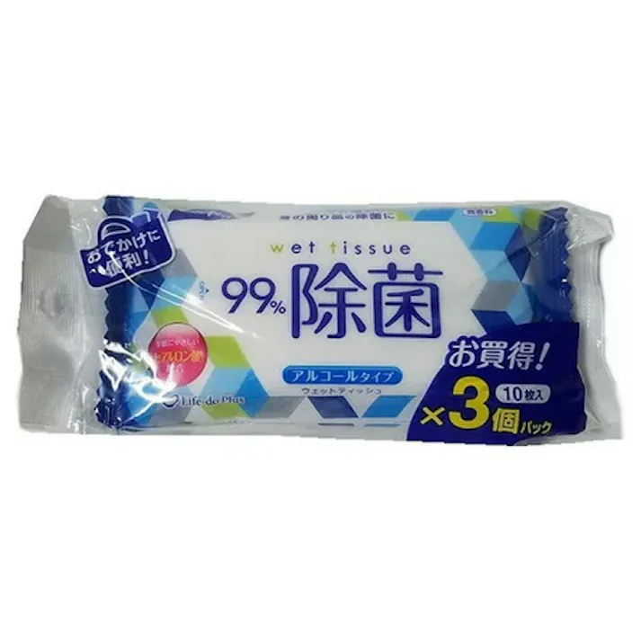 リファイン アルコール除菌 ポケットウエットティッシュ LD-110 3個入り×1パック