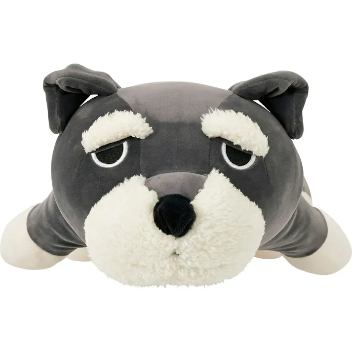 抱き枕 ぬいぐるみ 大きい クッション プレゼント りぶはあと ねむねむアニマルズ プレミアムねむねむ 抱きまくら Lサイズ シュナウザーのジョイ 78210-74