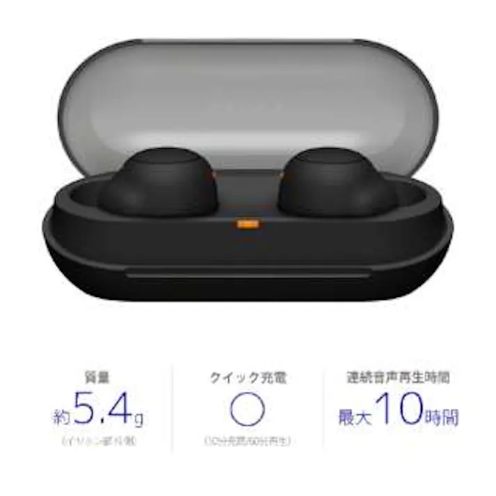 完全ワイヤレスイヤホン ソニー SONY イヤホン ワイヤレス 左右分離 Bluetooth ブラック WF-C500-BZ