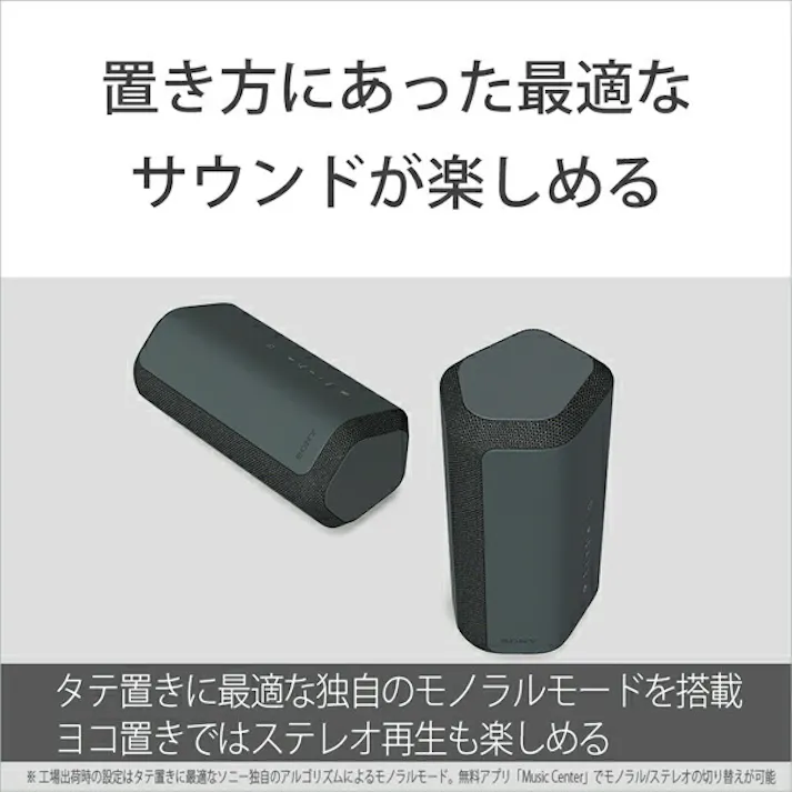 ワイヤレスポータブルスピーカー Line-Shape Diffuser採用モデル ライトグレー SONY SRS-XE300(H)
