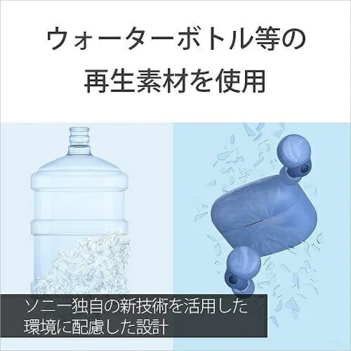 イヤホン LinkBudsS【ワイヤレス(左右分離)/Bluetooth/ノイズキャンセリング対応/マイク対応/マルチポイント対応予定/アースブルー】 SONY ソニー WF-LS900N-LC