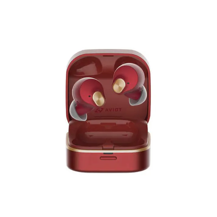 ノイズキャンセリング機能搭載 完全ワイヤレス Bluetoothイヤホン レッドスピネル AVITO TE-Q3-RD