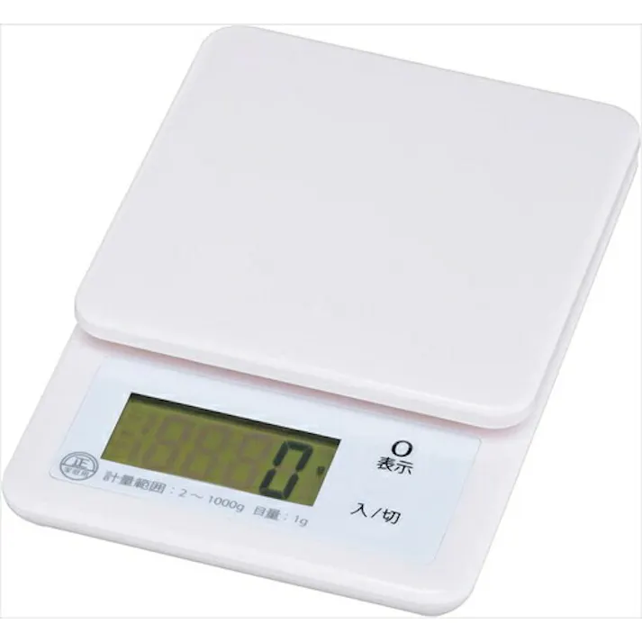 オーム電機 オーム OHM キッチンスケール 1kg計 COK-S100-W 料理用はかり 量り 計り デジタル 計量 08-0058