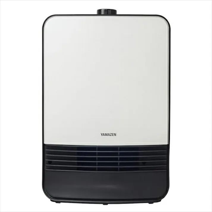 セラミックヒーター 電気ファンヒーター 温風 電気暖房 山善 YAMAZEN 1200W 強弱 2段切替 HF-J125 WT