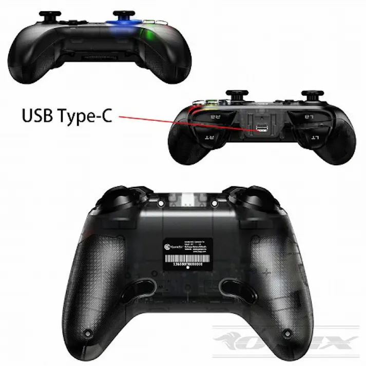 GameSir T4 proコントローラー Bluetooth 2.4GHz USB接続可能 6軸ジャイロセンサー 二重振動 バックライト機能 背面ボタン付き iOS Android PCに対応 ホルダー付き ゲーミング