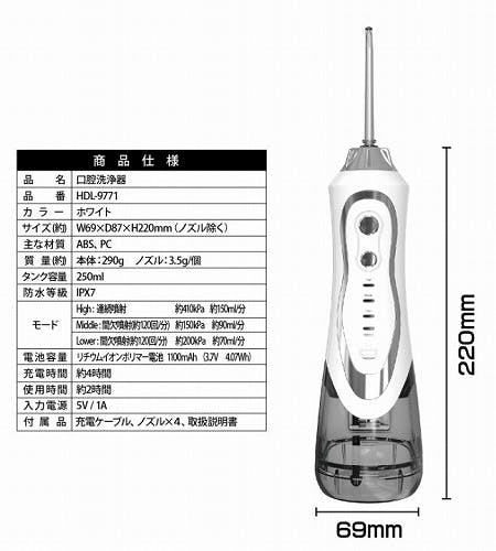 お一人様一台限り】口腔洗浄器 ジェットウォッシャー ヒロ