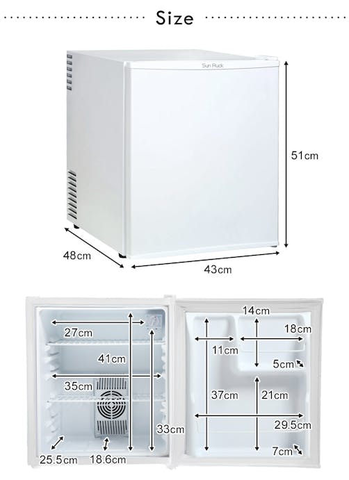 SunRuck 1ドア冷蔵庫 48L SR-R4805BK ブラック 小型 霜取り不要 静音 48L 一人暮らし 低振動 ペルチェ方式 右開き サブ冷蔵庫 小型冷蔵庫 ミニ冷蔵庫 セカンド冷蔵庫 コンパクト おしゃれ 新生活 ひとり暮らし 冷庫さん