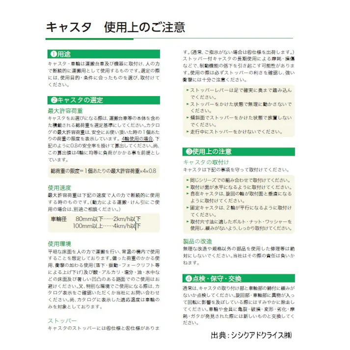 WJ-150 自在キャスターゴム車輪 台車・キャスター補修部品 シシクアドクライス