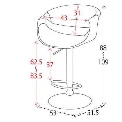 バーチェア CALMO カルモ ブラウン１脚 宮武製作所 バーチェア CALMO（カルモ） メーカー直送 ▽返品