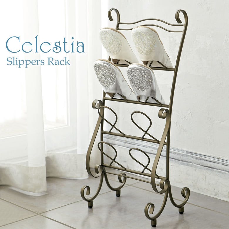 バラ装飾の金属製スリッパラック バラ装飾の金属製スリッパラック 楽天市場】【燕三条製】玄関ローズ