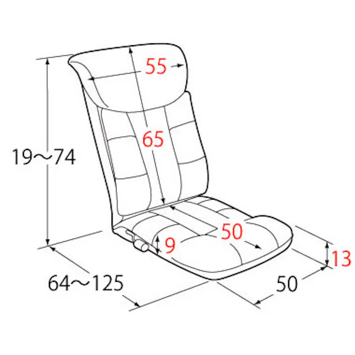宮武製作所 MIYATAKE スーパーソフトレザー座椅子-彩-