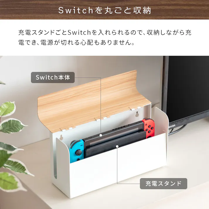 ゲーム機ケース TEER(ティール)Switchケース ゲームケース スイッチカバー ゲーム機ラック ゲーミングケース リビング収納 Switch収納 木製ラック 木目調 シンプルモダン NintendoSwitch 任天堂スイッチ収納