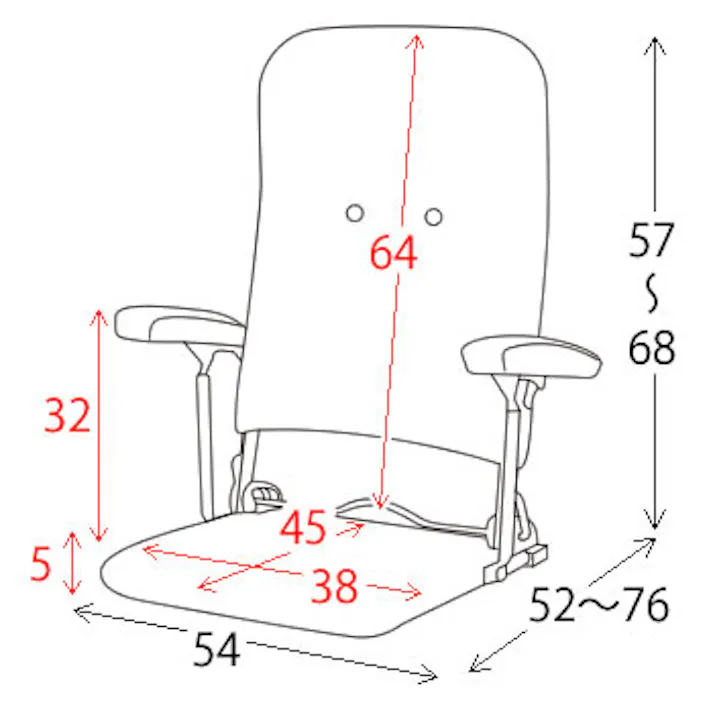 宮武製作所 MIYATAKE 折りたたみ座椅子 PLACE(プラス)