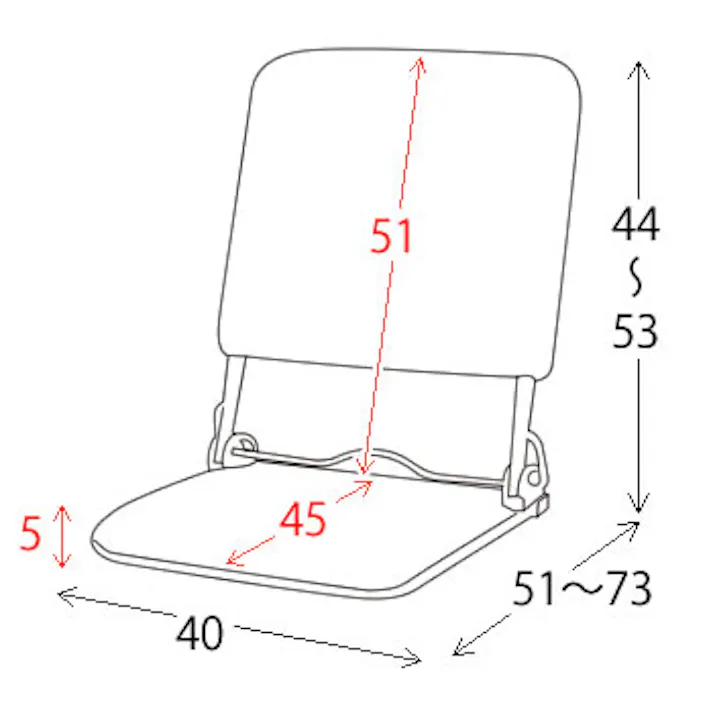 宮武製作所 MIYATAKE 折りたたみ座椅子 PLACE(プラス)