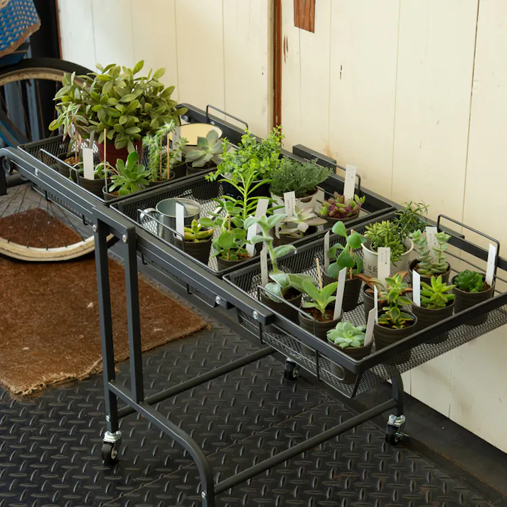 【マルチワゴン ROBUST(グレー)】 3段 キッチンワゴン ラック 収納 多肉棚 収納 スリム キャスター付 DIY オシャレ スライド 韓国風 インテリア 隙間収納 バスケット