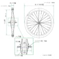 26x2 1/2タホ　ノーパンク　リヤカータイヤ・ホイールセット