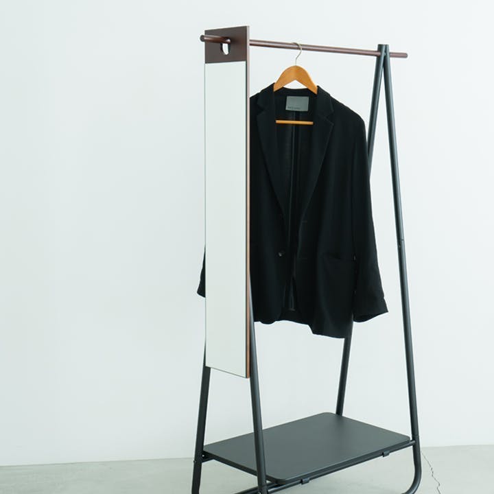 日本製】【フックミラー(100)(ダークブラウン/茶)】 幅20cm×高さ100cm