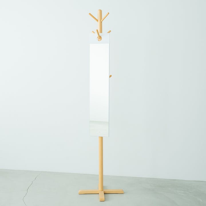 日本製】【フックミラー(100)(ホワイト/白)】 幅20cm×高さ100cm