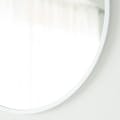 【日本製】【MDF丸形ウォールミラー直径47cm (ホワイト/白)】 鏡 姿見 ワイド ドレッサー 高級感 ブルックリン 飛散防止加工 壁掛け オシャレ 丸型 オーバル 日本製 国産 完成品