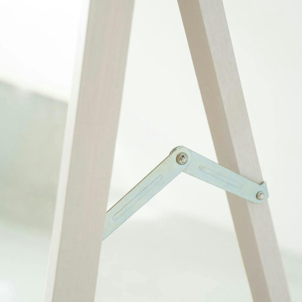 【新品】全身鏡 スタンドミラー 飛散防止加工 ベルベット ホワイト 全身鏡 大型 全身ミラー スタンドミラーウェーブ 軽量 耐衝撃 二