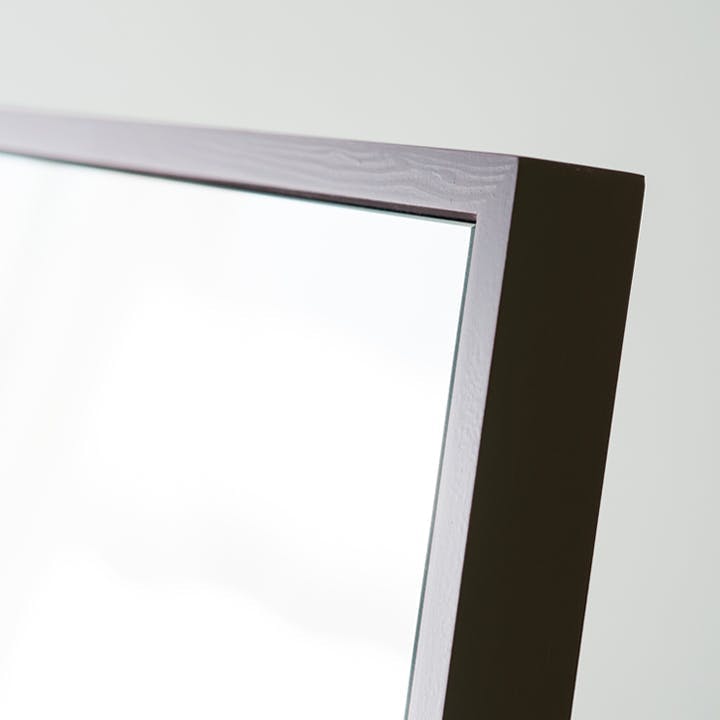 日本製】【細枠スタンドミラー (幅50×高さ160cm)(ブラウン/茶