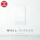 【日本製】【細枠ウォールミラー(幅60×高さ90cm)(ホワイト/白)】 天然木 姿見 鏡 ワイド ドレッサー 高級感 木製 飛散防止加工 壁掛け 国産 完成品