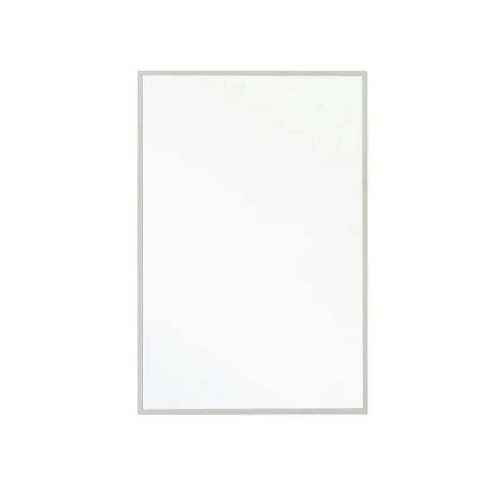 【日本製】【細枠ウォールミラー(幅60×高さ90cm)(ホワイト/白)】 天然木 姿見 鏡 ワイド ドレッサー 高級感 木製 飛散防止加工 壁掛け 国産 完成品