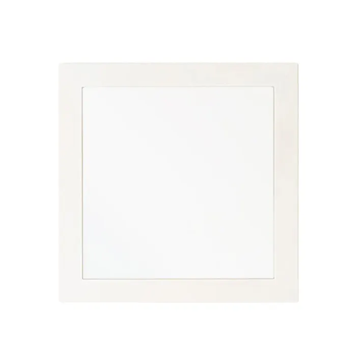 【日本製】【幅広枠正方形ウォールミラー 幅60cm(ホワイト/白)】 天然木 姿見鏡 ワイド スクエア ドレッサー 高級感 木製 飛散防止加工 壁掛け ヴィンテージ 国産 完成品