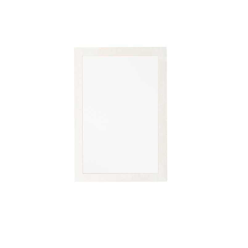 日本製】【幅広枠ウォールミラー(幅55×高さ80cm)(ホワイト/白)】 天然