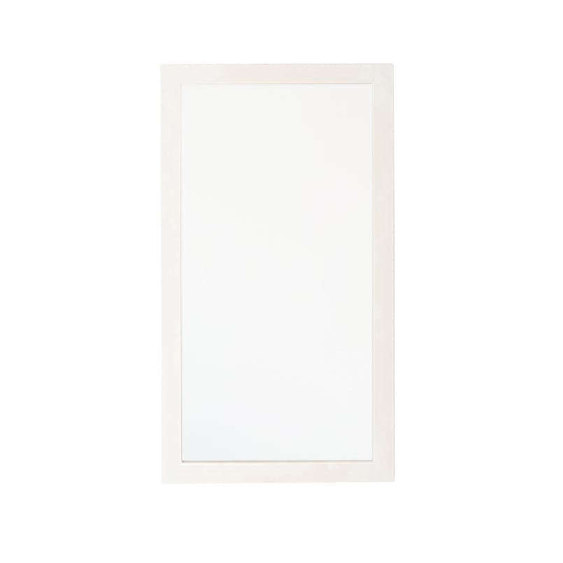日本製】【幅広枠ウォールミラー(幅60×高さ108cm)(ホワイト/白) 】天然