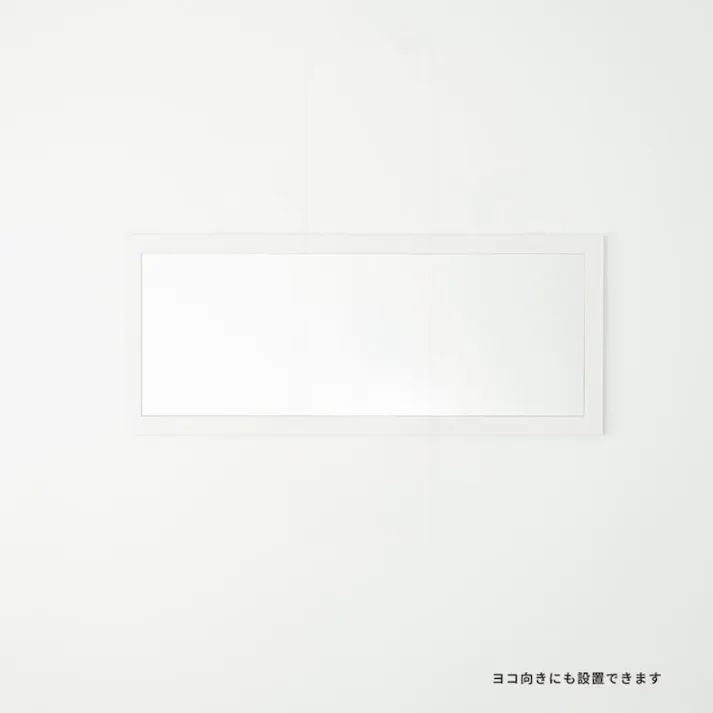 【日本製】【幅広枠ウォールミラー(幅54×高さ130cm)(ホワイト/白)】 天然木 姿見 鏡 ワイド 高級感 木製 飛散防止加工 壁掛け 北欧風 ヴィンテージ 国産 完成品