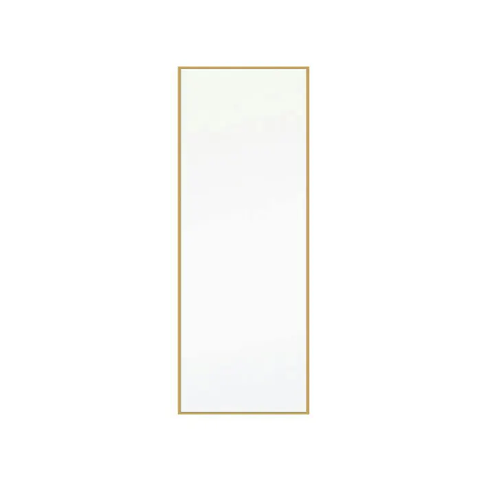 【日本製】【細枠ウォールミラー(幅46×高さ122cm)(ナチュラル)】 天然木 姿見 鏡 ワイド 高級感 木製 飛散防止加工 壁掛け 国産 完成品