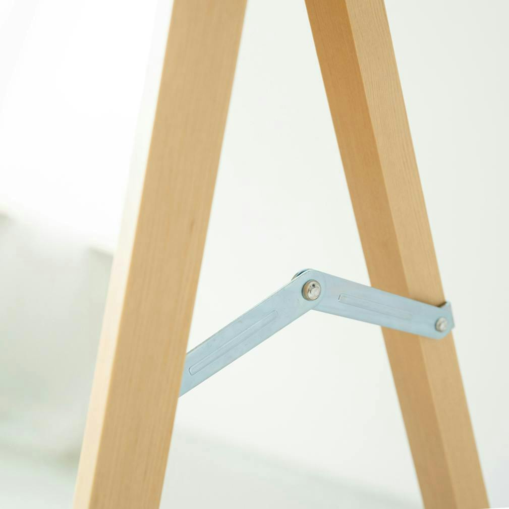 日本製】【細枠スタンドミラー 幅60cm(ナチュラル)】 天然木 姿見 鏡