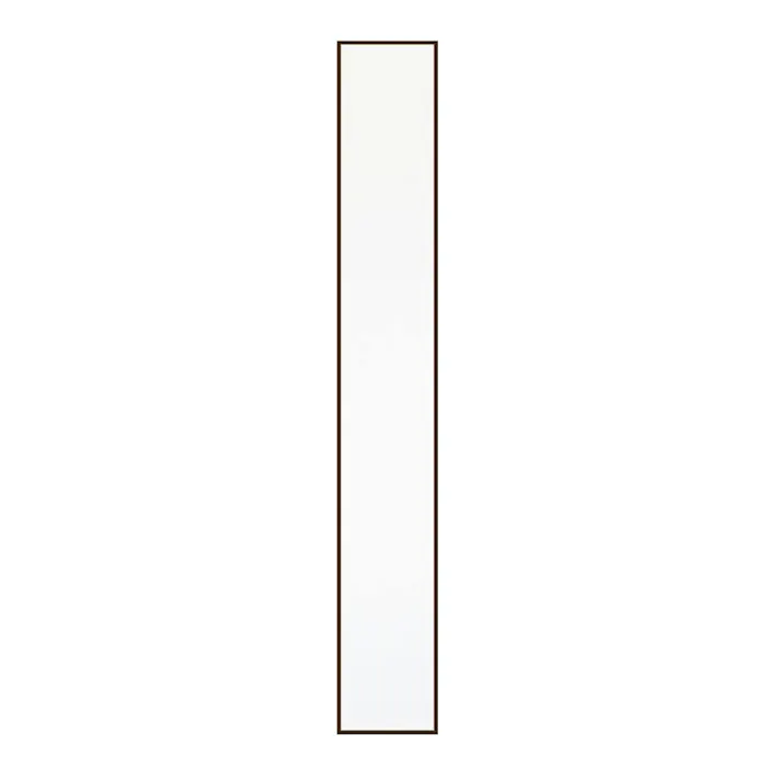 【日本製】【細枠ウォールミラー 幅22cm(ブラウン/茶)】 天然木 姿見 鏡 スリム 高級感 木製 飛散防止加工 壁掛け 国産完成品