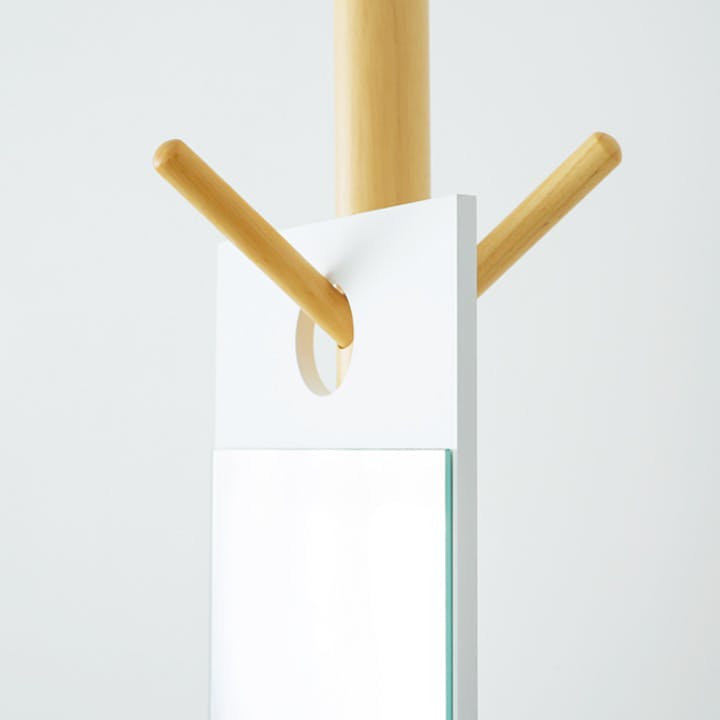 日本製】【フックミラー(60)(ホワイト/白)】 幅20cm×高さ60cm ウォール