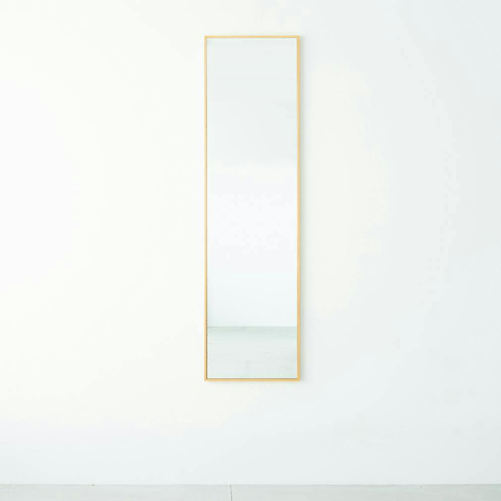 340　細枠ウォールミラー 幅32cm◇国産の木目が美しい全身鏡 340 細枠ウォールミラー 幅32cm◇国産の木目が美しい全身鏡 ミラー