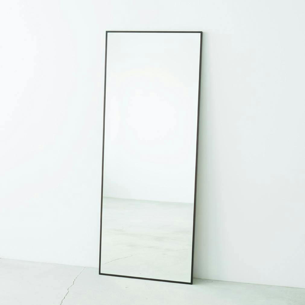 350　細枠ウォールミラー 幅60cm国産の木目が美しい全身鏡 350 細枠ウォールミラー 幅60cm◇国産の木目が美しい全身鏡