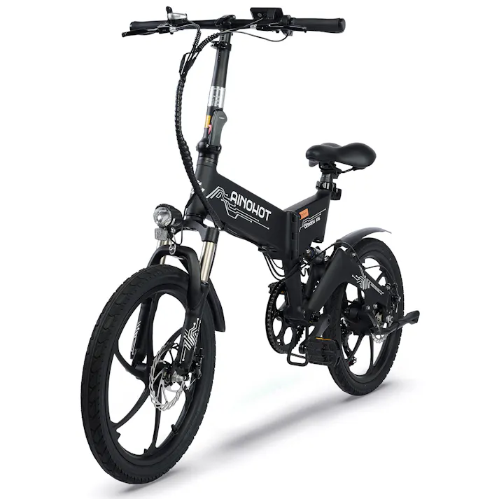 【セール10,000円OFF】AINOHOT AS6 電動アシスト自転車 【型式認定済】 公道走行可 折り畳み可能 48v大容量バッテリー 250W 最大続行距離55-60KM 盗難防止バッテリー 3段階アシスト 7段階変速ギア 耐震 色:ブランク Black ※表示価格は値引き後の価格です