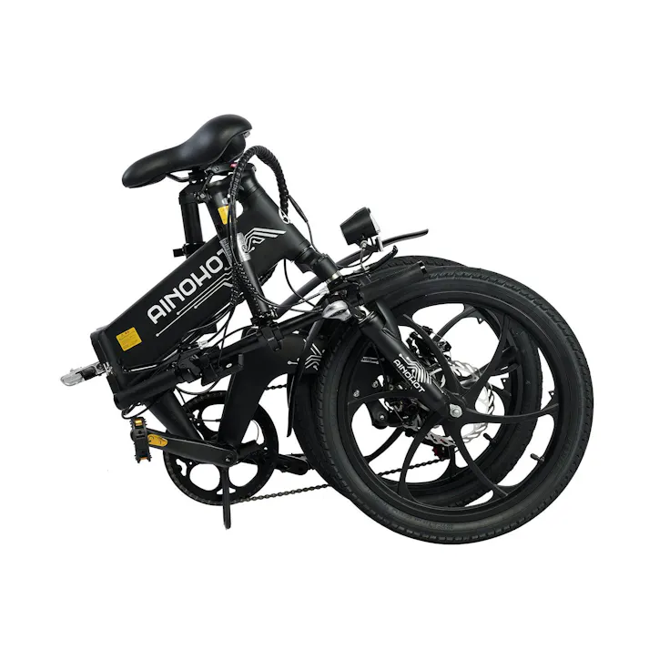 【セール10,000円OFF】AINOHOT AS6 電動アシスト自転車 【型式認定済】 公道走行可 折り畳み可能 48v大容量バッテリー 250W 最大続行距離55-60KM 盗難防止バッテリー 3段階アシスト 7段階変速ギア 耐震 色:ブランク Black ※表示価格は値引き後の価格です