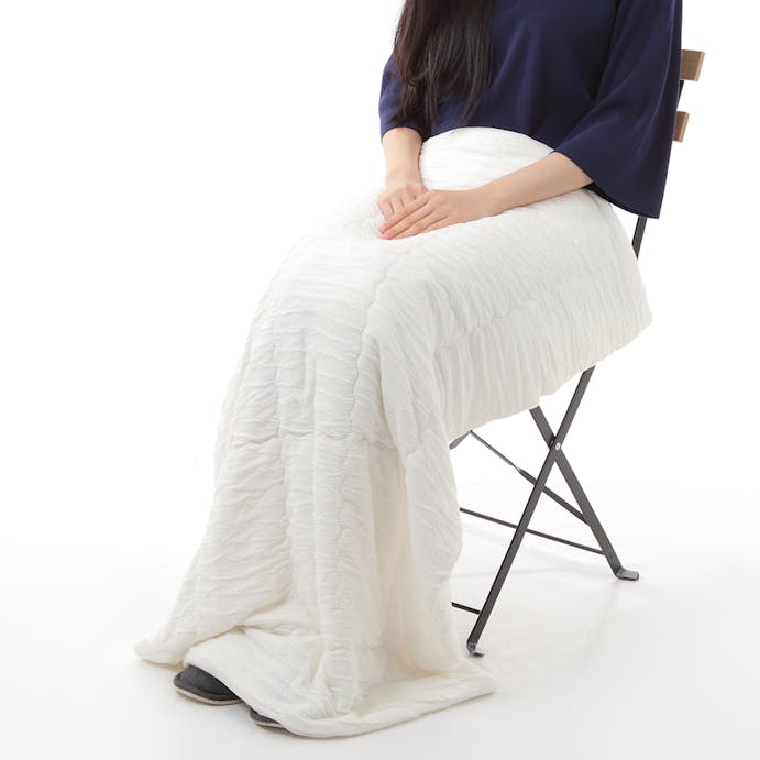 SilkFill 洗えるシルクひざ掛け 約100×70cm アイボリー 絹100％(富岡シルク(ぐんま200)) SRG051