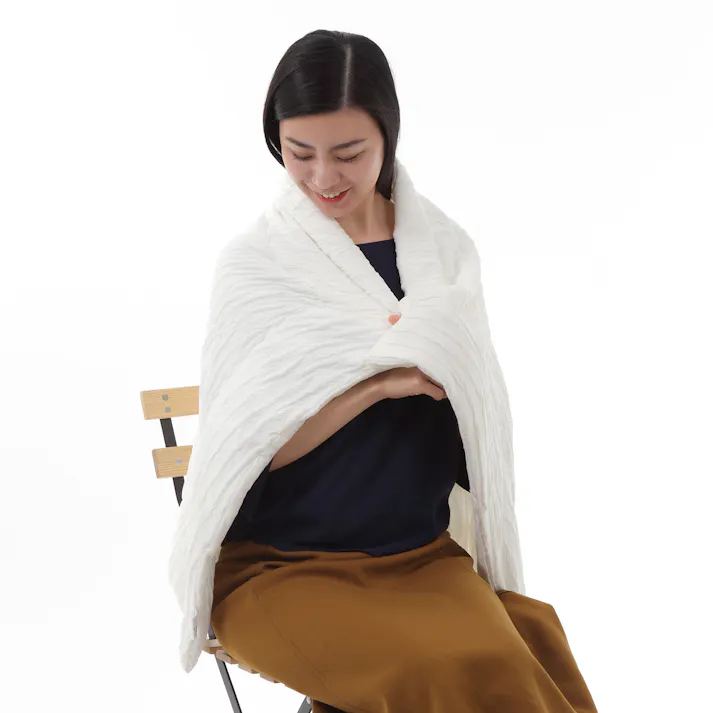 SilkFill 洗えるシルクひざ掛け 約100×70cm アイボリー 絹100%(富岡シルク(ぐんま200)) SRG051