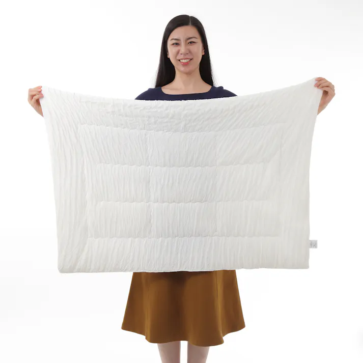 SilkFill 洗えるシルクひざ掛け 約100×70cm アイボリー 絹100%(富岡シルク(ぐんま200)) SRG051