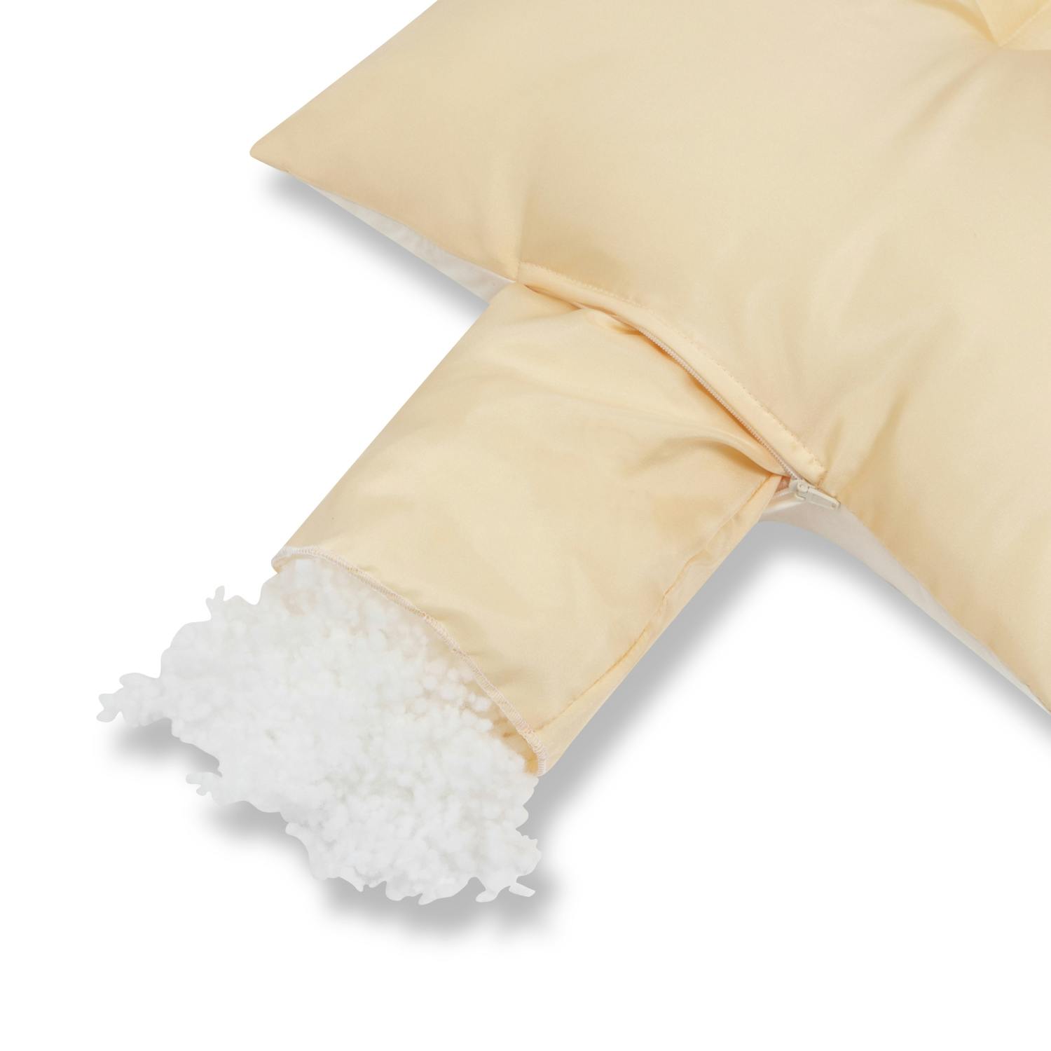 SilkFill シルクまくら 約43×63cm ベージュ 中わた絹100%(富岡
