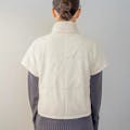 SilkFill シルク肩当て 外せる衿カバー付 約55×68cm ホワイト 中わた絹100％(富岡シルク(ぐんま200)) 側生地綿100％ GCK60208ET