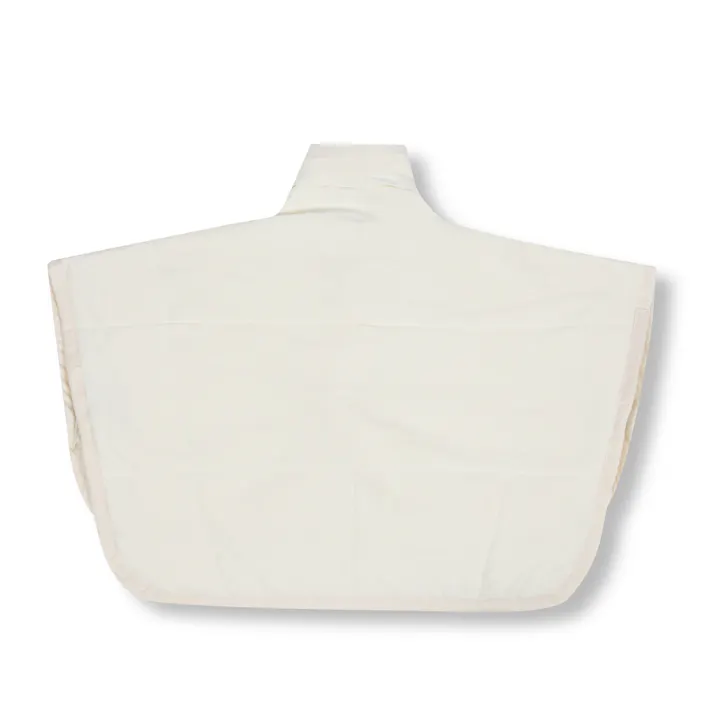 SilkFill シルク肩当て 外せる衿カバー付 約55×68cm ホワイト 中わた絹100%(富岡シルク(ぐんま200)) 側生地綿100% GCK60208ET