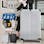 SunRuck ストッパー付 スーツケース Lサイズ 98L SR-DT098-SV シルバー  TSAロック 大容量 キャリーケース キャリーバッグ 超軽量 海外旅行 修学旅行 出張 旅行かばん 男性 女性 【公式】