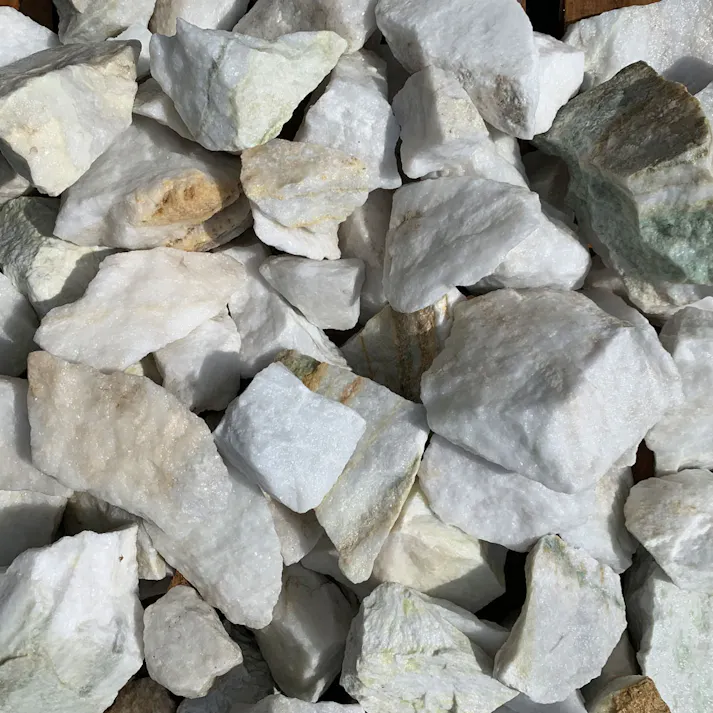 TAIKOH マーブルホワイトゴロタ 90-120mm 20kg 天然大理石 ロック 景石 ホワイト 白 割栗 中