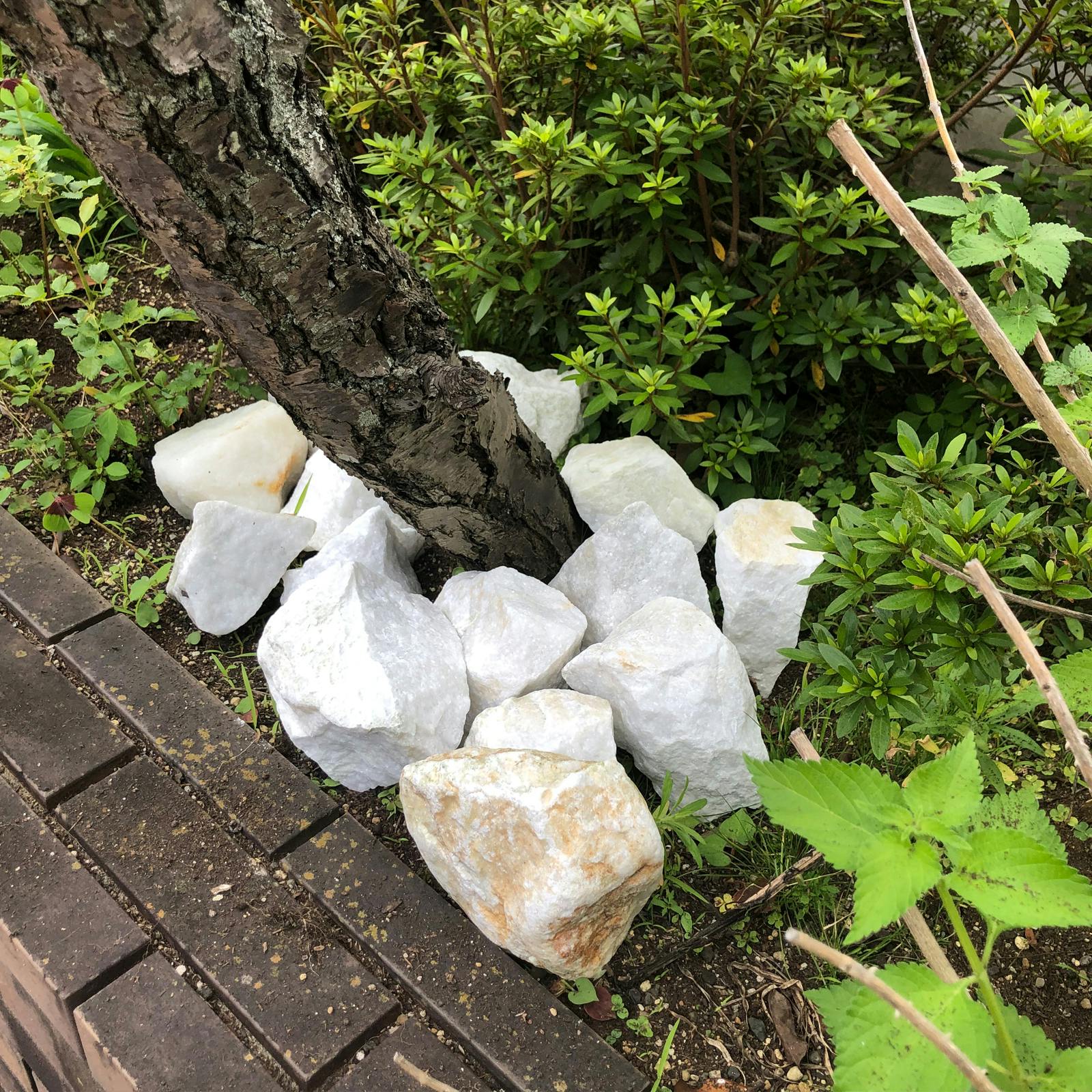 TAIKOH マーブルホワイトゴロタ 90-120mm 20kg 天然大理石 ロック 景石