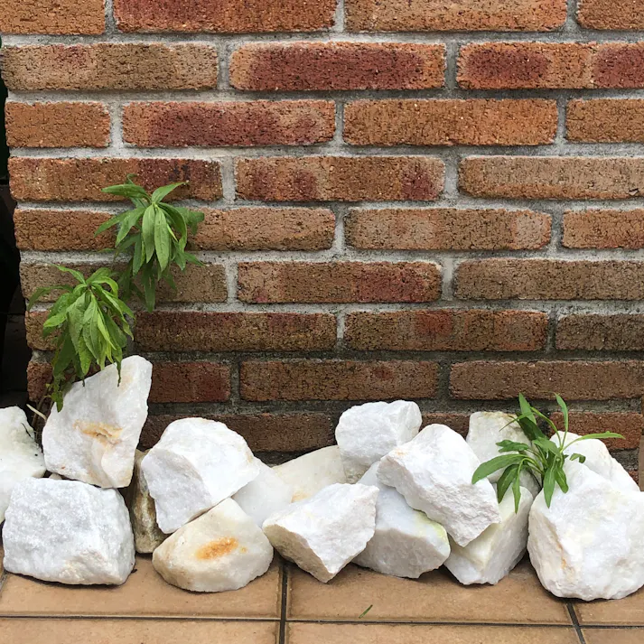 TAIKOH マーブルホワイトゴロタ 90-120mm 20kg 天然大理石 ロック 景石 ホワイト 白 割栗 中